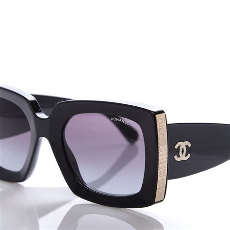 chanel glasses sun|Chanel sunglasses with clear sides.